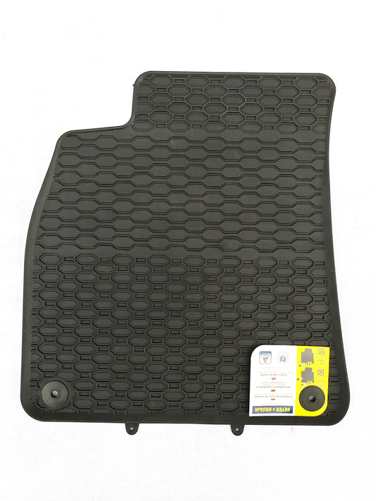 Premium quality black rubber mats compatible with Audi A6 C8 (2018-->>)