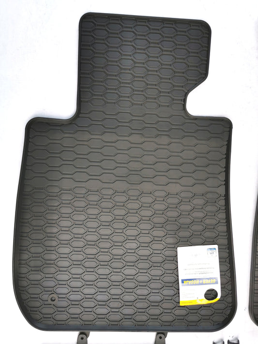 Premium quality black rubber mats compatible with BMW S3 E90 E91 2005-2011