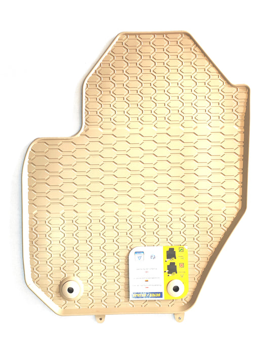 Premium quality beige rubber car mats compatible with Volvo S60/V60 (2) 2010-2019