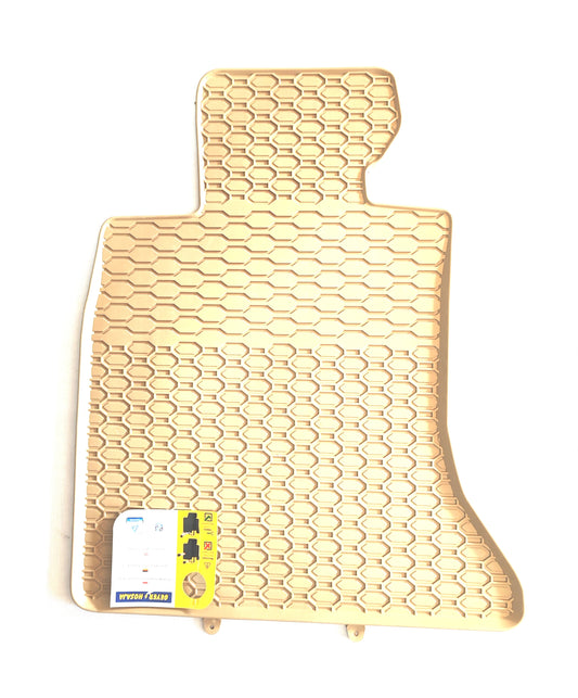 Premium quality beige rubber car mats compatible with BMW S5 F10/F11 2010-2017 sedan/sw