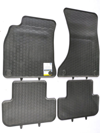 Premium quality black rubber mats compatible with  Audi A4 B8/A5 8T 2008-2015