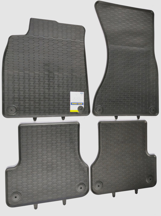 Premium quality black rubber mats compatible with Audi A6 C7 / A7 sedan, variant/kombi 2010-2018