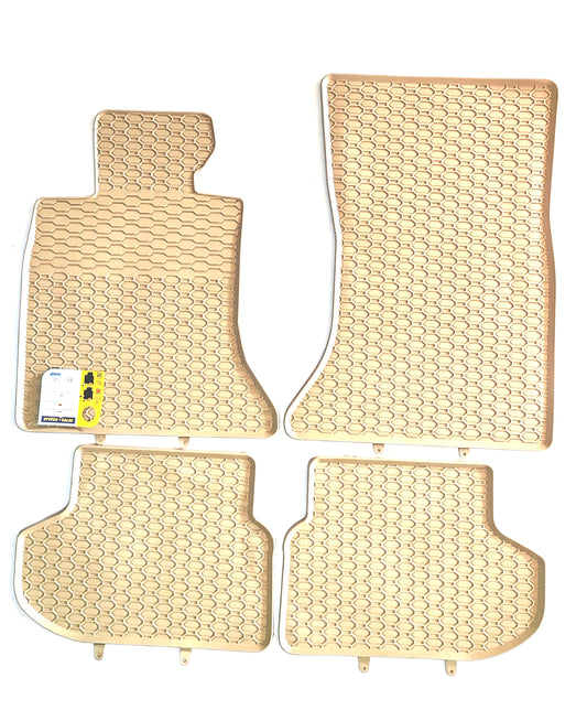 Premium quality beige rubber car mats compatible with   BMW S5 F10/F11 2010-2017 sedan/sw